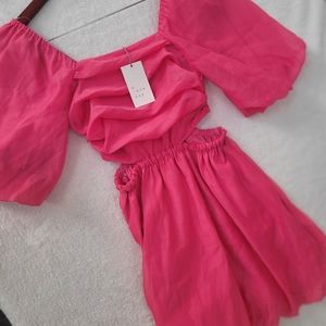 NWT Pink Flowy Dress | XS